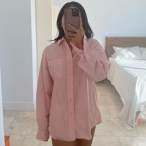 Pink Oversize Boyfriend Shirt